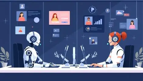 Contact center human agents ai robots customer service collaboration