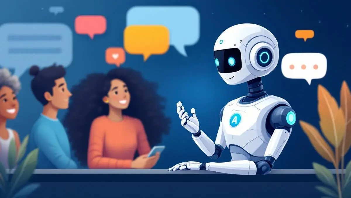 Friendly ai robot multilingual customer support enhanced experience illustration
