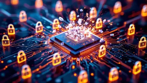 Quantum computing breaking traditional encryption digital locks