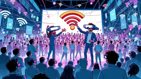 Smart glasses wifi connection challenge chaotic signals tech event