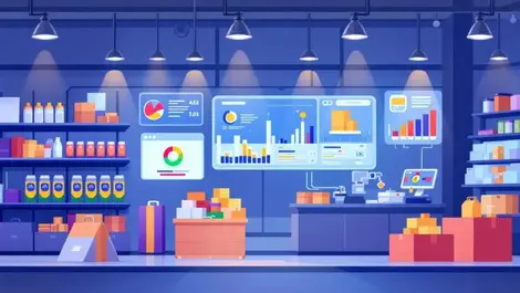 Modern australian retail store interior digital dashboard automation efficiency