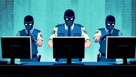 Australian police arrest masked hackers at computer desks cybercrime bust