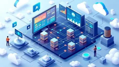 Isometric control dashboard over graph db cloud and datacenter