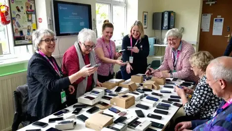 Uk community centre refurbished smartphones donation reducing ewaste