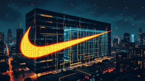 Moody night corporate tower swoosh architecture massive data breach