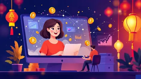 Friendly female ai avatar crypto help charts chinese new year