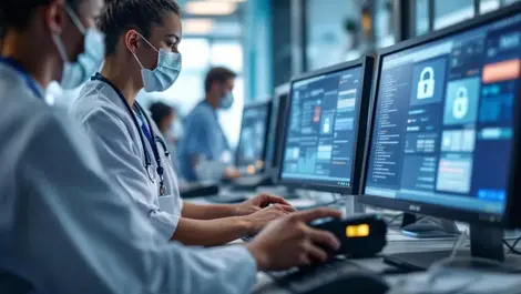 Nhs hospital ward clinicians badge login secure data access